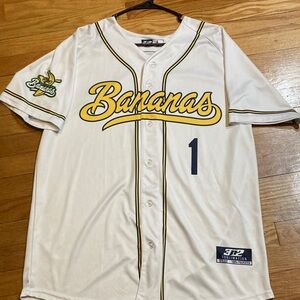 Savannah Bananas White and Yellow Baseball Jersey size Large